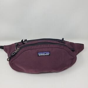 Patagonia Fanny Hip Waist Bag Vintage Purple 2 Zip Nylon Mess Padded Style 48455